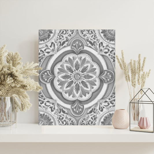 Goldgrünes Mandala – Malen mit Punkten