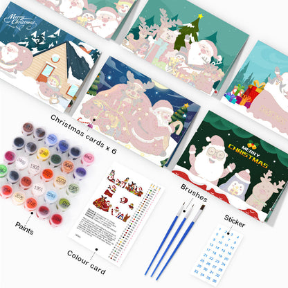 Kerstkaart II – Schilderen op nummer