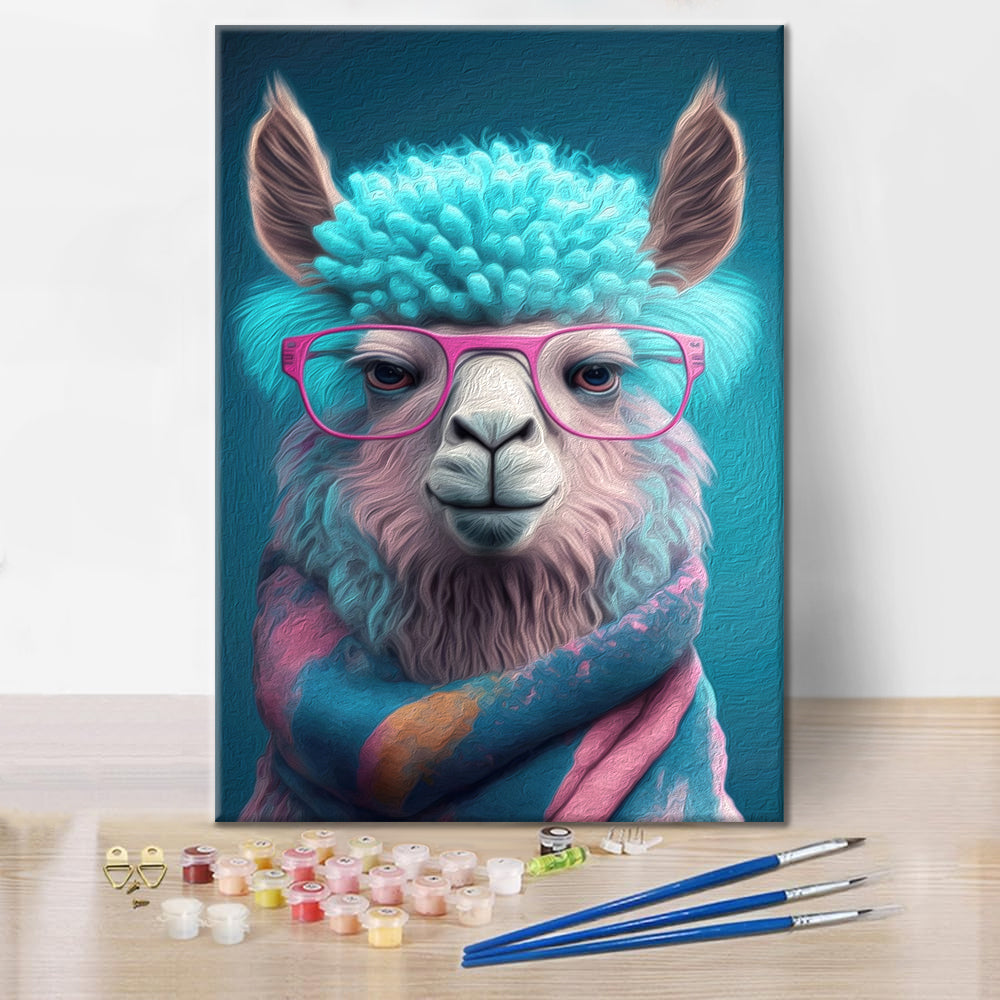 Lindo arte de llamas - Pintar por números