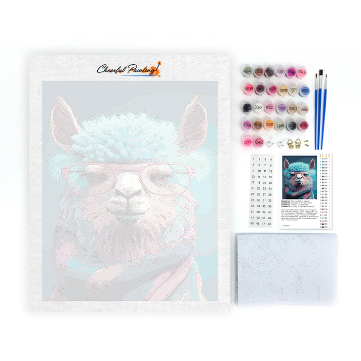 Lindo arte de llamas - Pintar por números