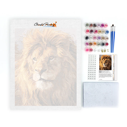 Riesige afrikanische Löwen - Malen nach Zahlen