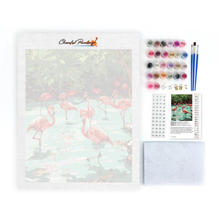 Flamingo's – schilderen op nummer