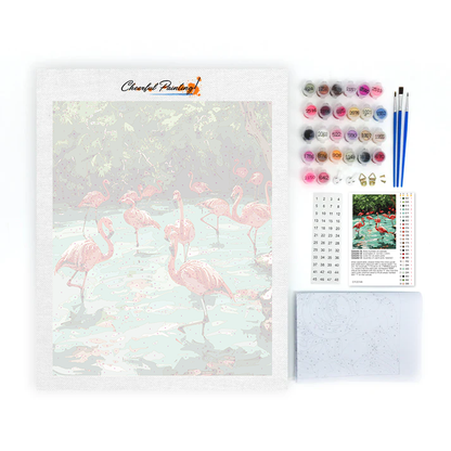 Flamingo's – schilderen op nummer