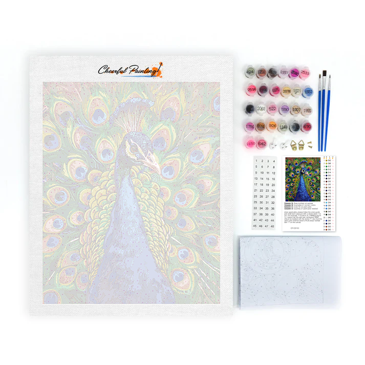 Pavo real – Pintar por números