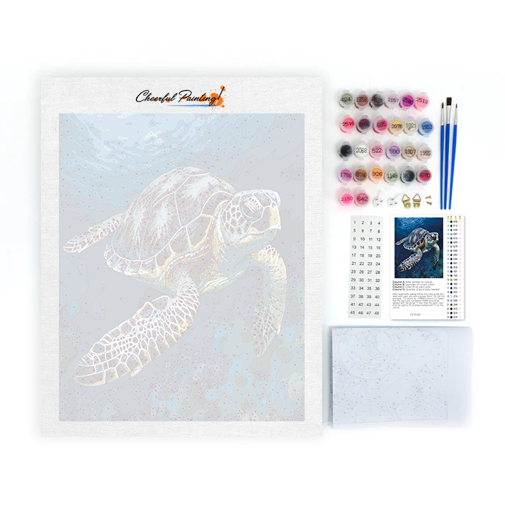 Tortuga marina - Pintar por números