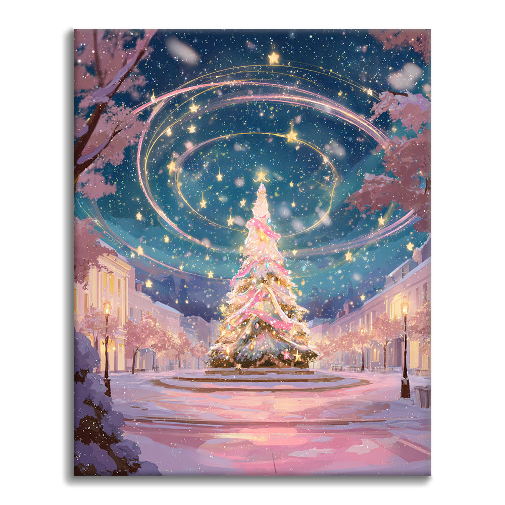 Magischer Weihnachtsbaum – Malen nach Zahlen
