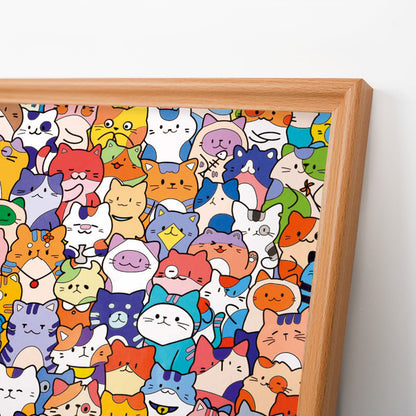 Kleine Kätzchen – Ausmalpuzzle aus Holz