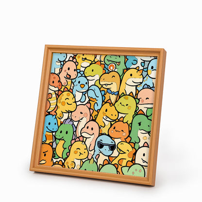 Kleiner Drache – Ausmalpuzzle aus Holz
