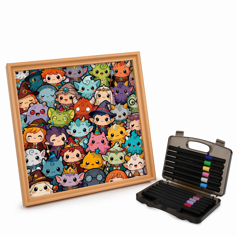 Monster Mash – Ausmalpuzzle aus Holz