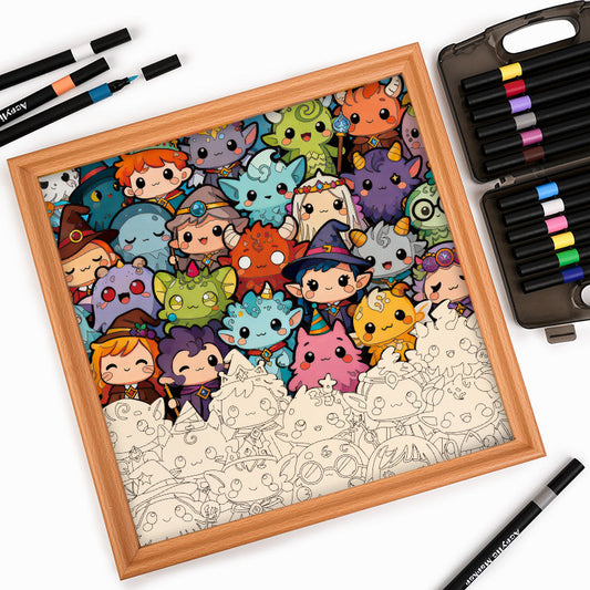 Monster Mash – Ausmalpuzzle aus Holz