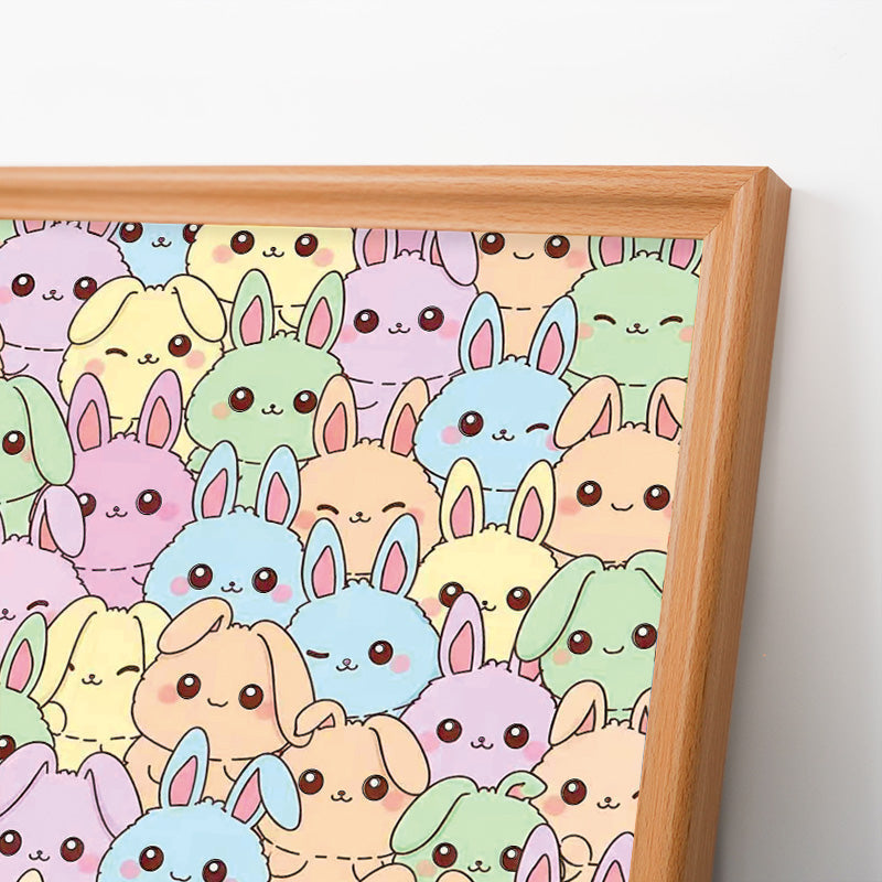 Kaninchen – Ausmalpuzzle aus Holz