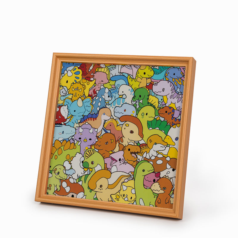 Kleiner Dinosaurier – Ausmalpuzzle aus Holz