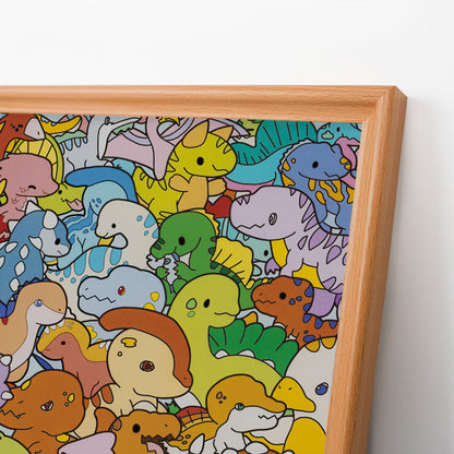 Kleiner Dinosaurier – Ausmalpuzzle aus Holz