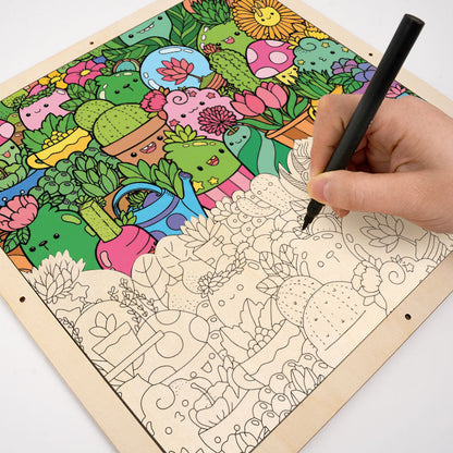 Botanisches Paradies – Ausmalpuzzle aus Holz