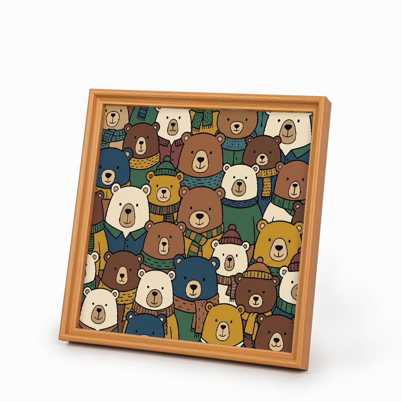 Schalbären - Ausmalpuzzle aus Holz