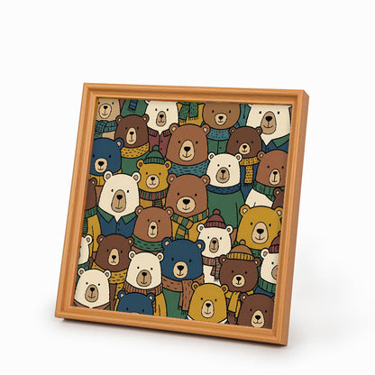 Schalbären - Ausmalpuzzle aus Holz