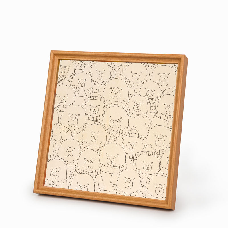 Schalbären - Ausmalpuzzle aus Holz