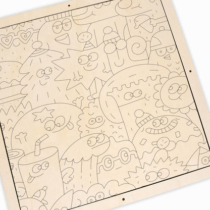 Gesichter der Dinge – Ausmalpuzzle aus Holz