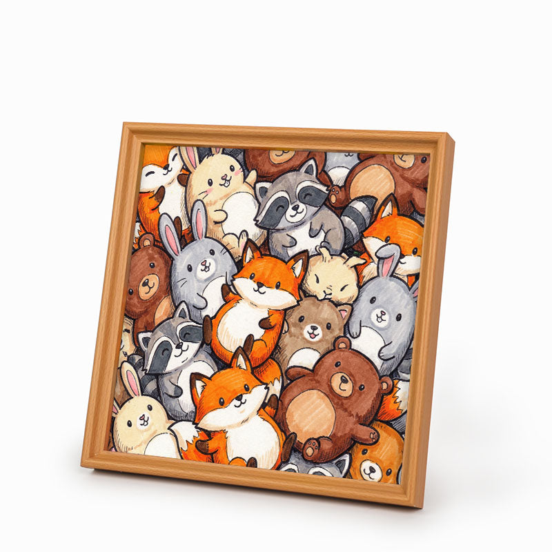 Waldtiere – Ausmalpuzzle aus Holz