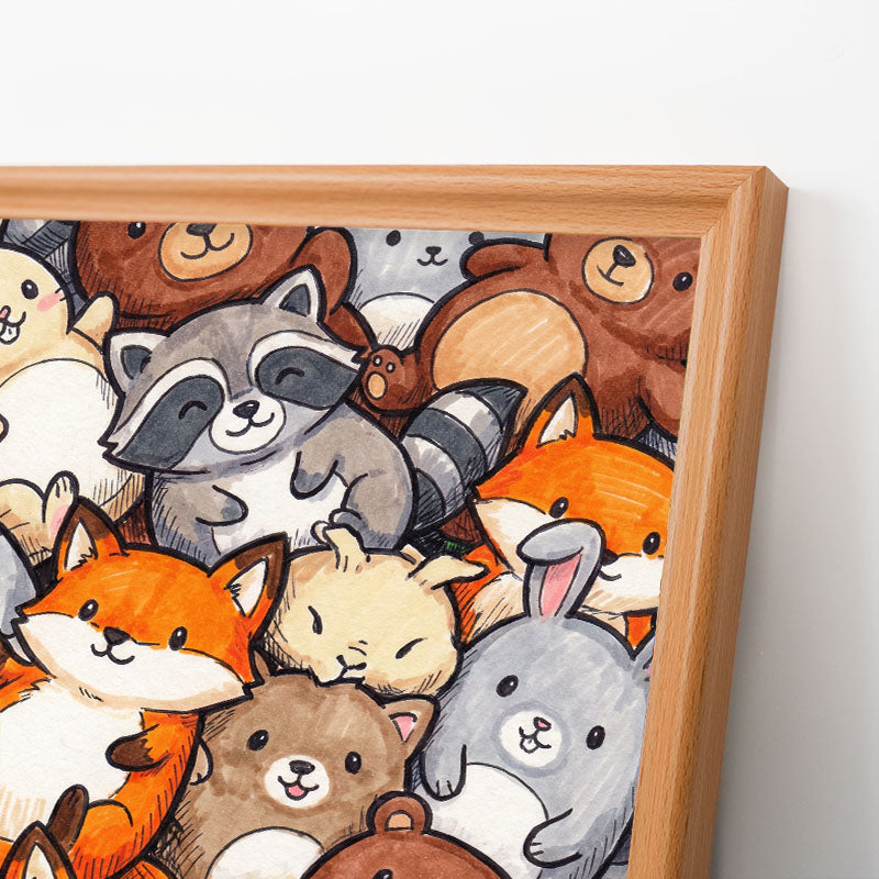 Waldtiere – Ausmalpuzzle aus Holz