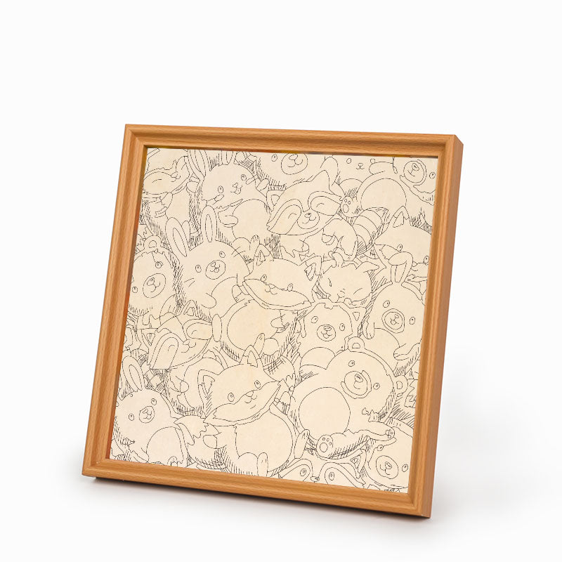 Waldtiere – Ausmalpuzzle aus Holz