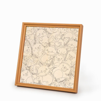 Waldtiere – Ausmalpuzzle aus Holz