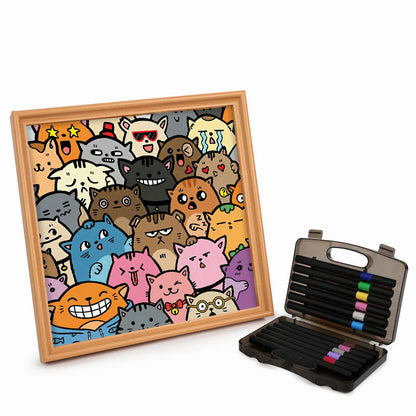 Skurril, aber niedlich – Ausmalpuzzle aus Holz