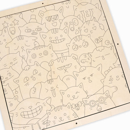 Skurril, aber niedlich – Ausmalpuzzle aus Holz