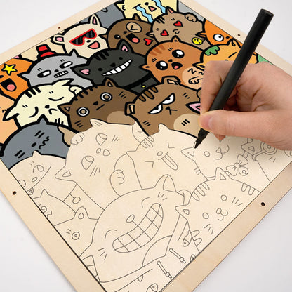 Skurril, aber niedlich – Ausmalpuzzle aus Holz