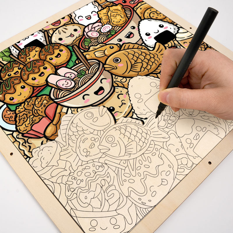 Happy Bites – Ausmalpuzzle aus Holz