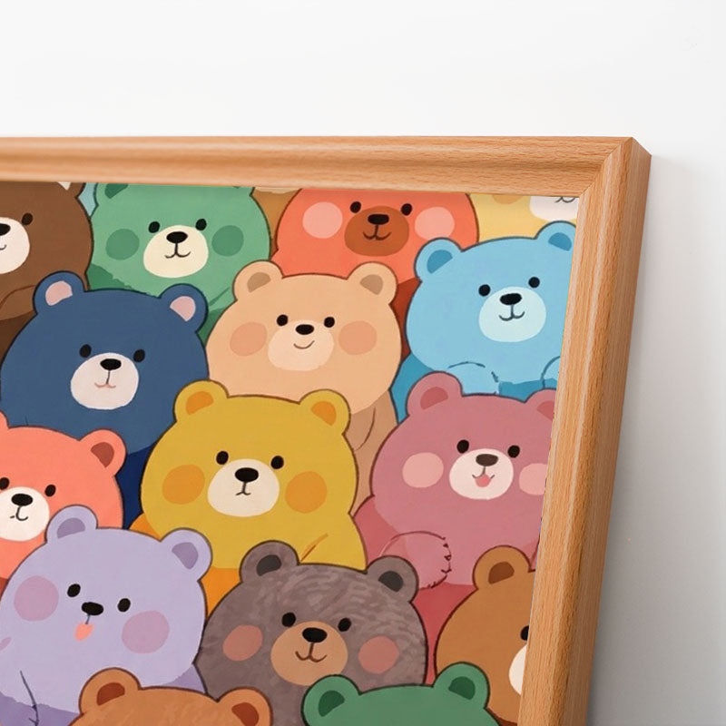 Niedliche Bären – Ausmalpuzzle aus Holz