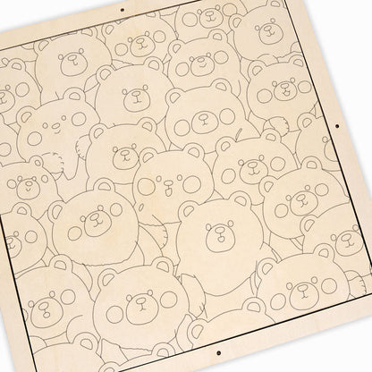Niedliche Bären – Ausmalpuzzle aus Holz