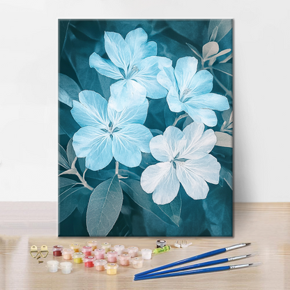 Biolumineszierende Blumen - Malen nach Zahlen