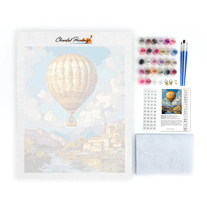Heißluftballon - Malen nach Zahlen