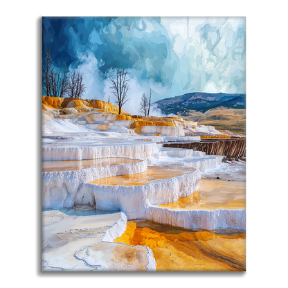 Terrassen der Mammoth Hot Springs – Malen nach Zahlen