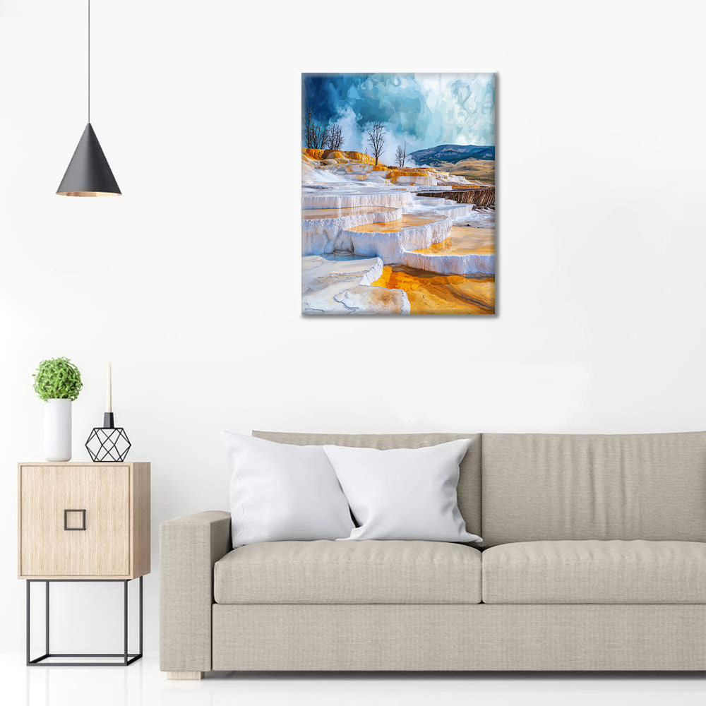 Terrassen der Mammoth Hot Springs – Malen nach Zahlen