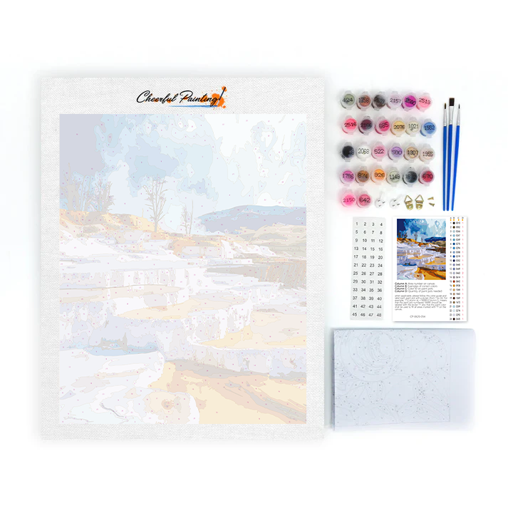 Terrassen der Mammoth Hot Springs – Malen nach Zahlen