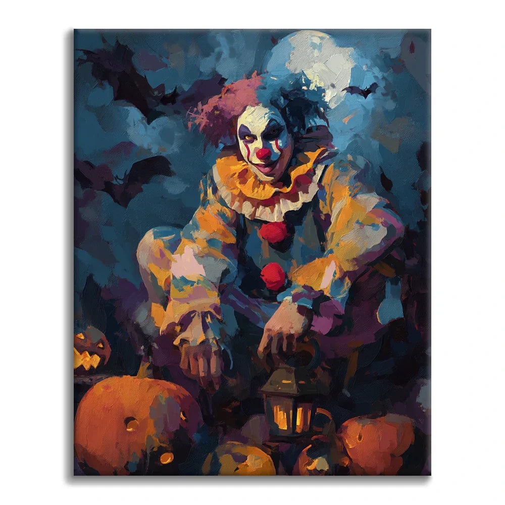 Clown in der Karnevalsnacht - Malen nach Zahlen