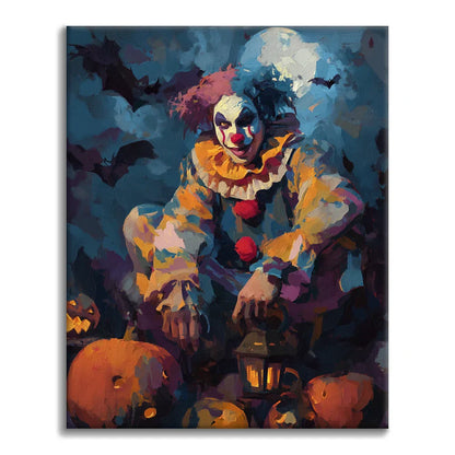 Clown in der Karnevalsnacht - Malen nach Zahlen
