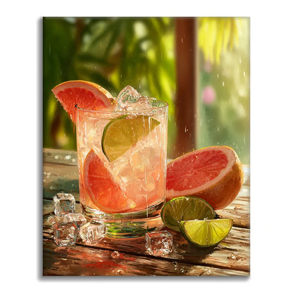 Grapefruit-Spritz - Malen nach Zahlen