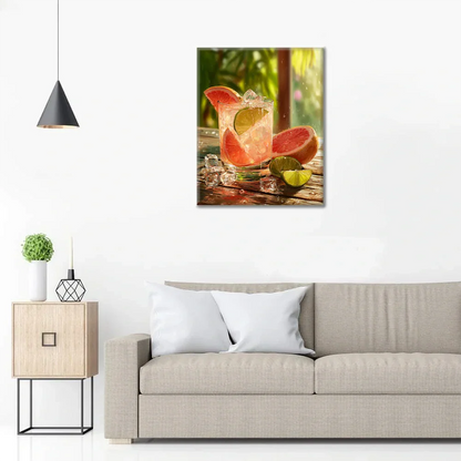 Grapefruit-Spritz - Malen nach Zahlen