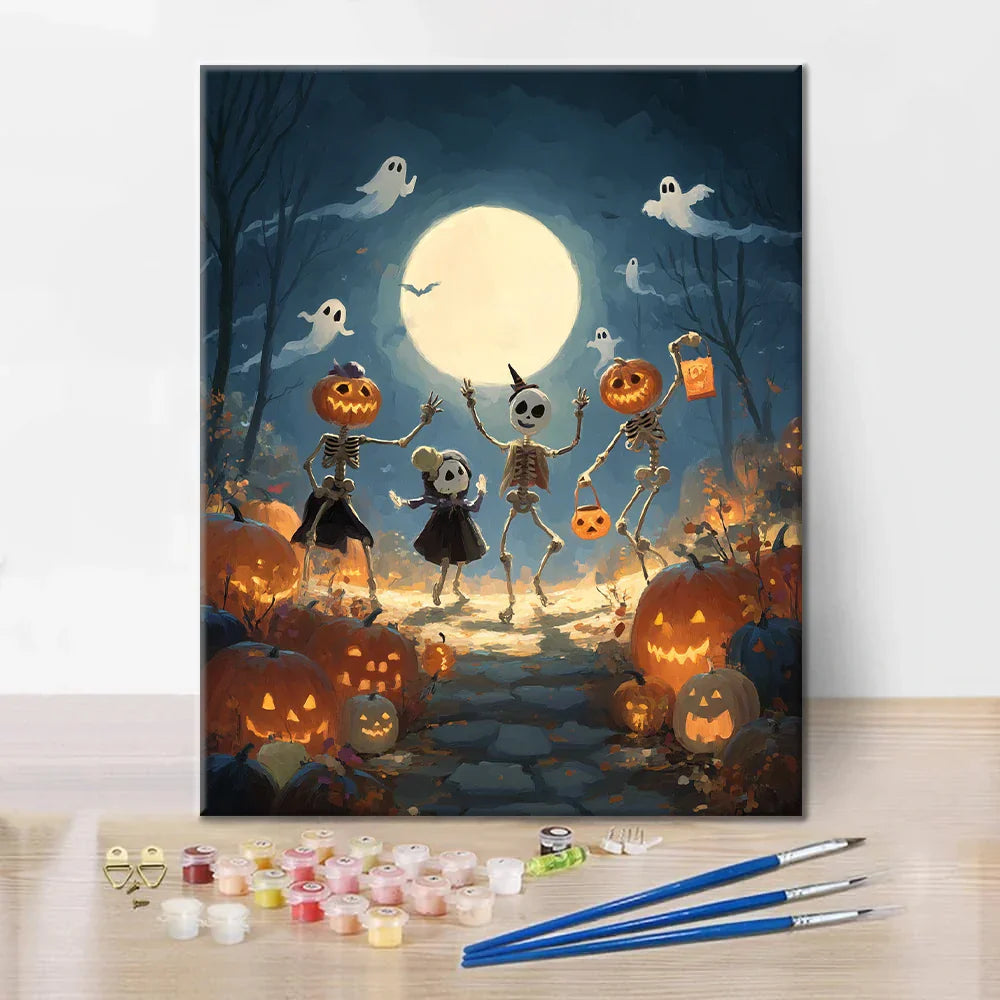 Halloween-Ball - Malen nach Zahlen