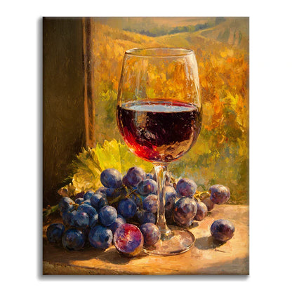 Rotwein - Malen nach Zahlen