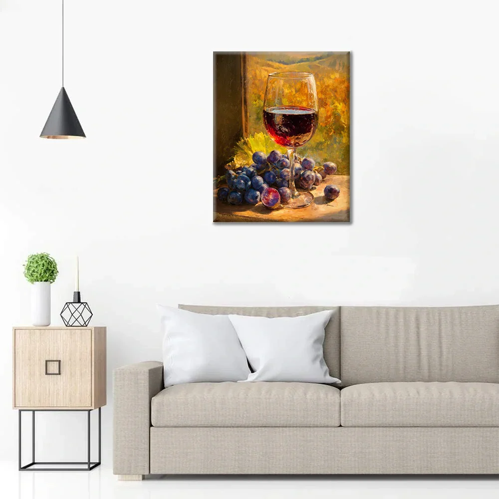 Rotwein - Malen nach Zahlen