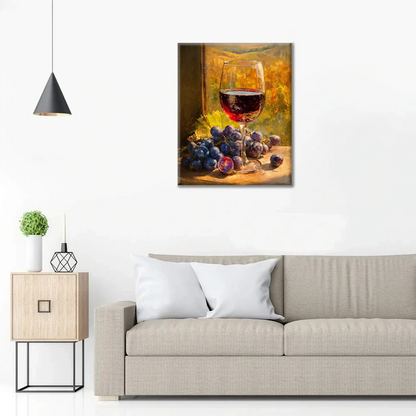 Rotwein - Malen nach Zahlen
