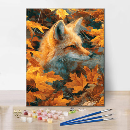 Herbstfuchs - Malen nach Zahlen