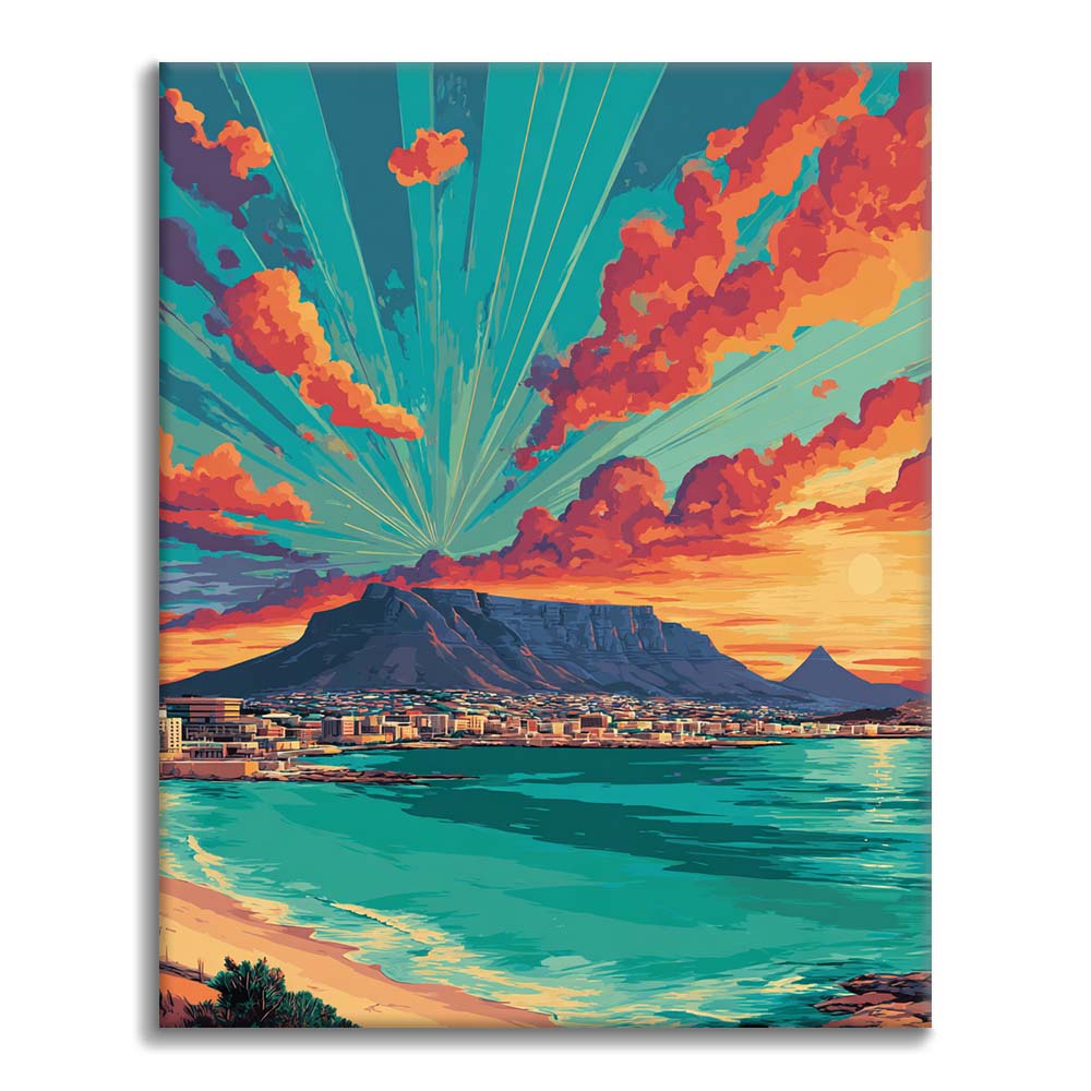 Sonnenuntergang in Kapstadt - Malen nach Zahlen