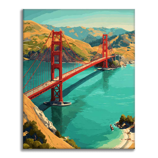 Golden-Gate-Idylle - Malen nach Zahlen