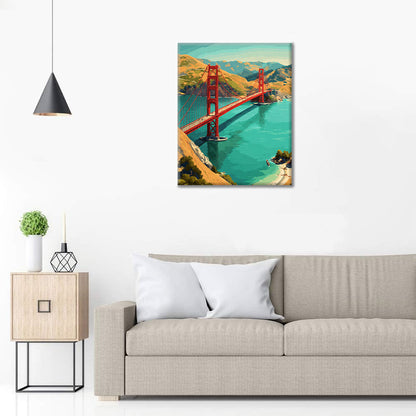 Golden-Gate-Idylle - Malen nach Zahlen