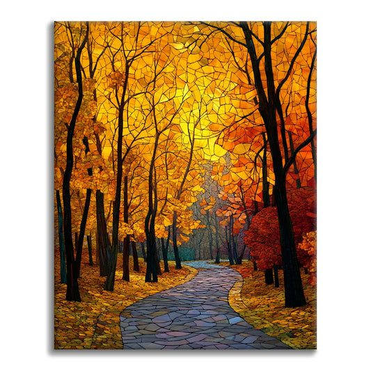 Mosaik Herbstallee - Malen nach Zahlen